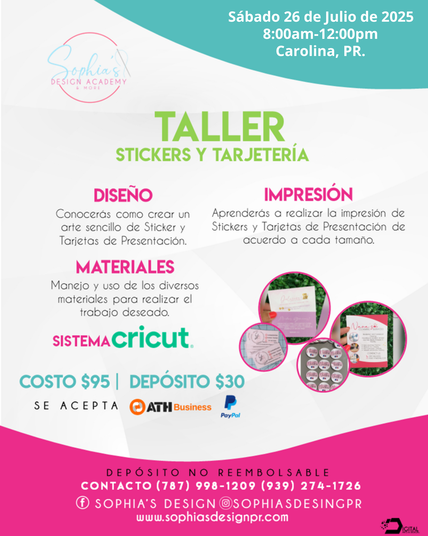 Taller Sticker y Tarjetería - Sábado 26 de julio de 2025 (8:00 a.m. a 12:00 p.m.)