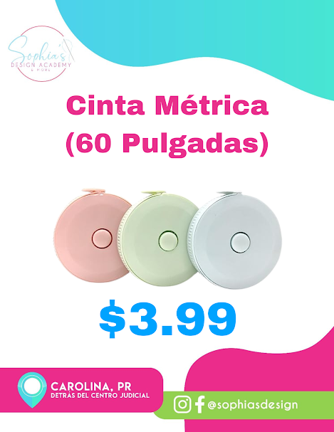Cinta métrica retractable (60 pulgadas)