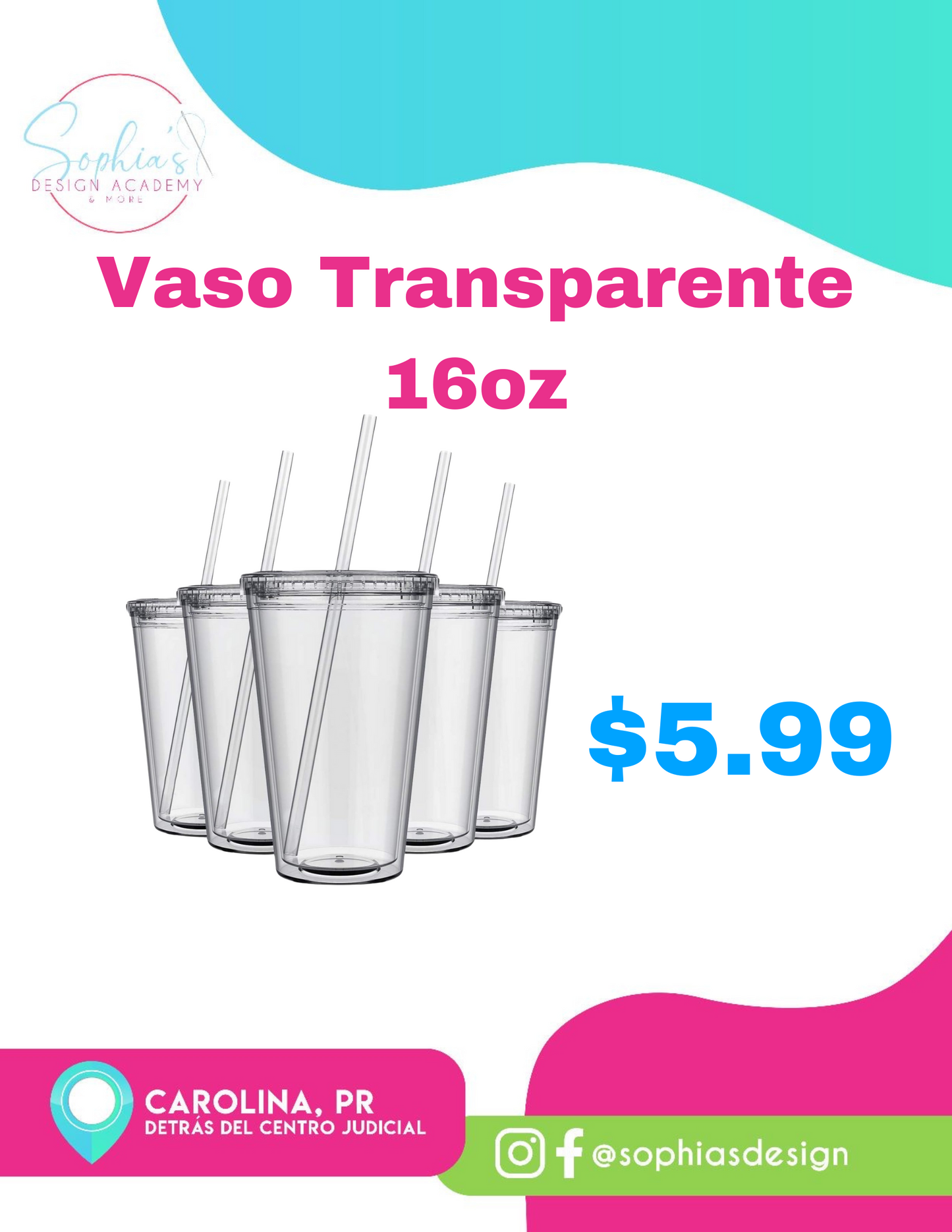 Vaso Transparente 16oz