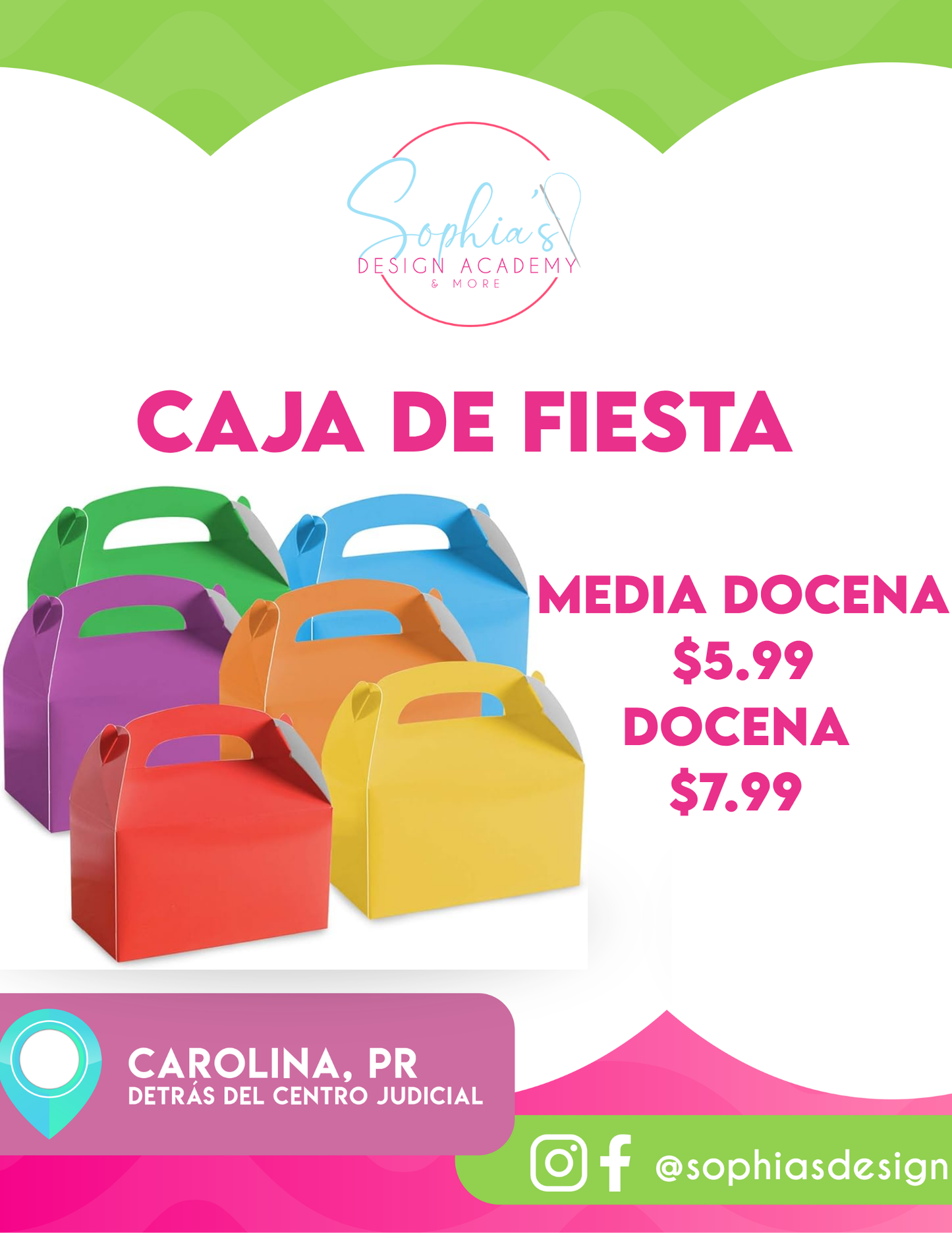 Caja Fiesta Blanca "6.25 x 3.5"