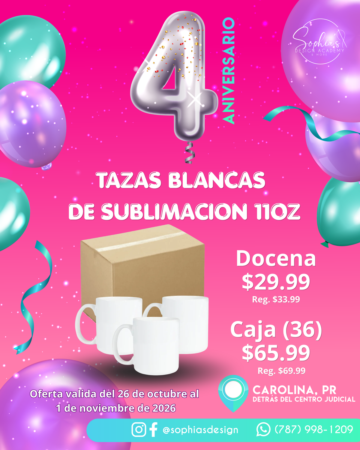Oferta tazas de sublimacion