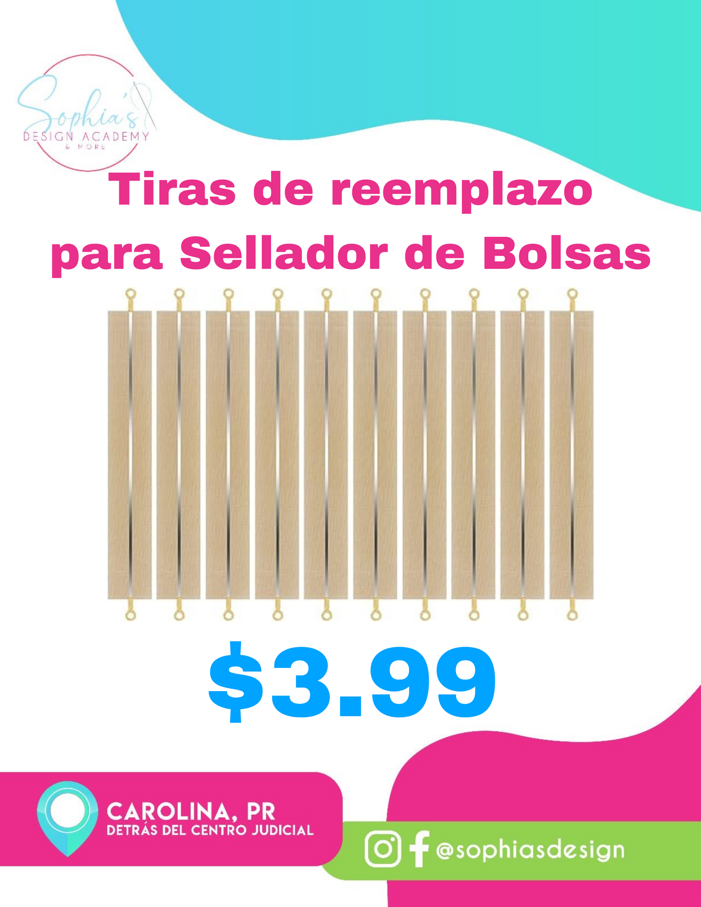 Tiras de Reemplazo para Sellador de Bolsas