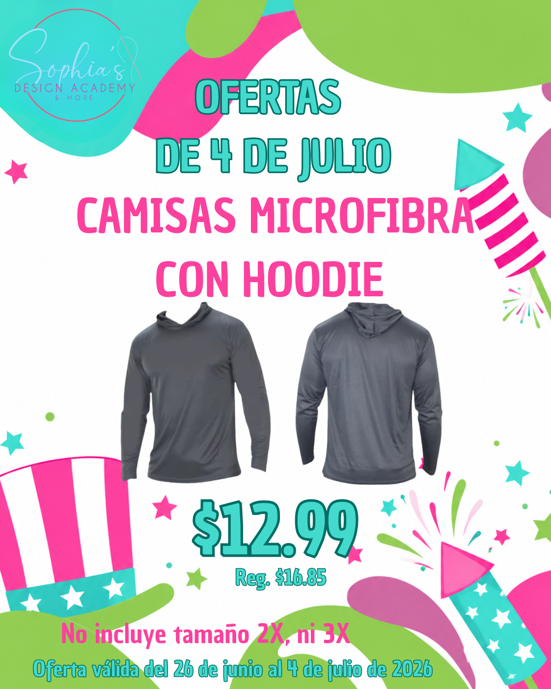Oferta Camisas hoodie microfibra