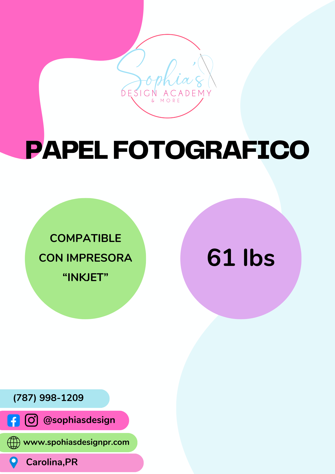 Papel Fotografico Glossy - 61lbs