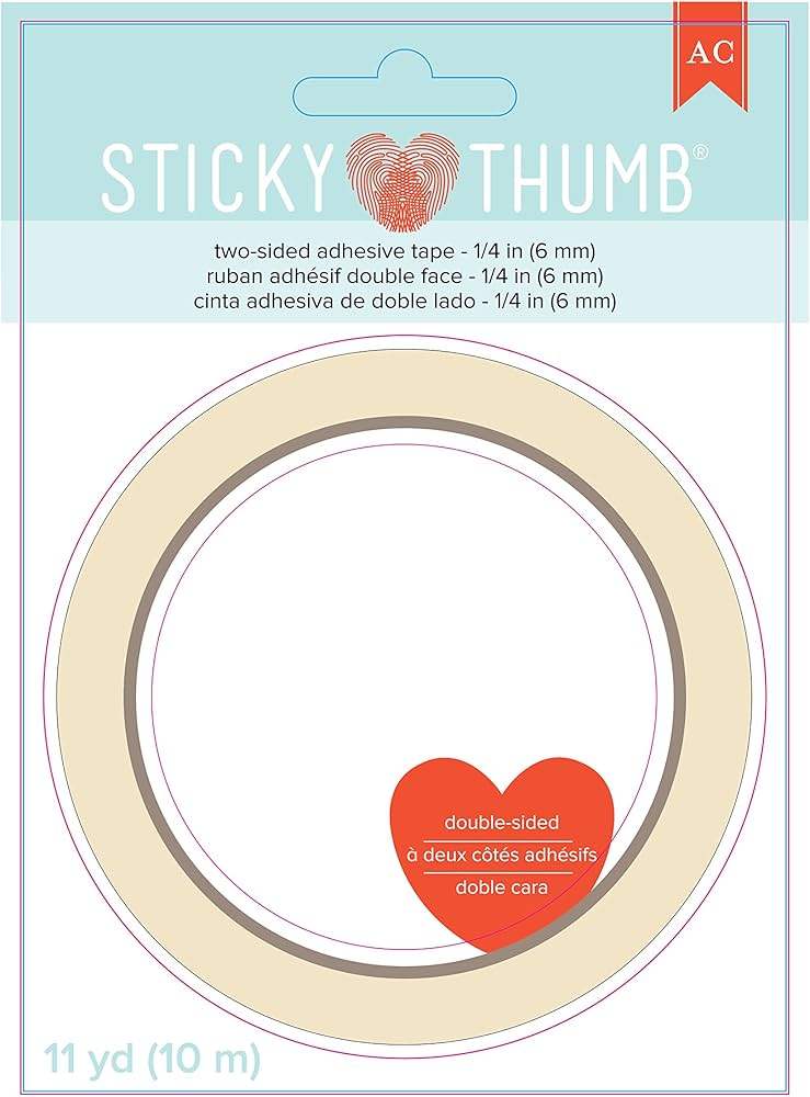 Sticky Thumb Double-Sided Tape .25"X11yd