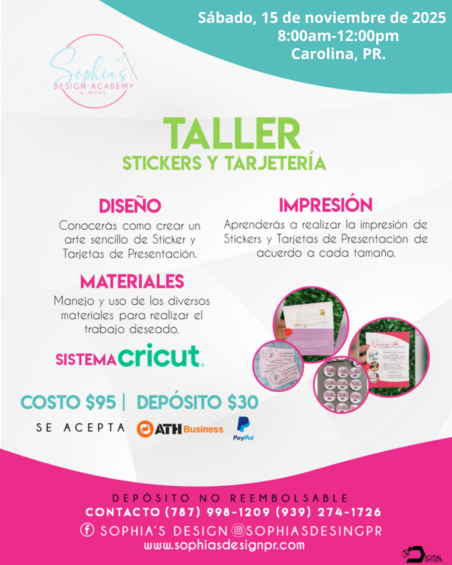 Taller Sticker y Tarjetería - Sábado 15 de noviembre de 2025 (8:00 a.m. a 12:00 p.m.)