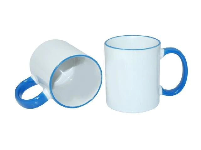 11 oz Colored Rim and Handle Mug.