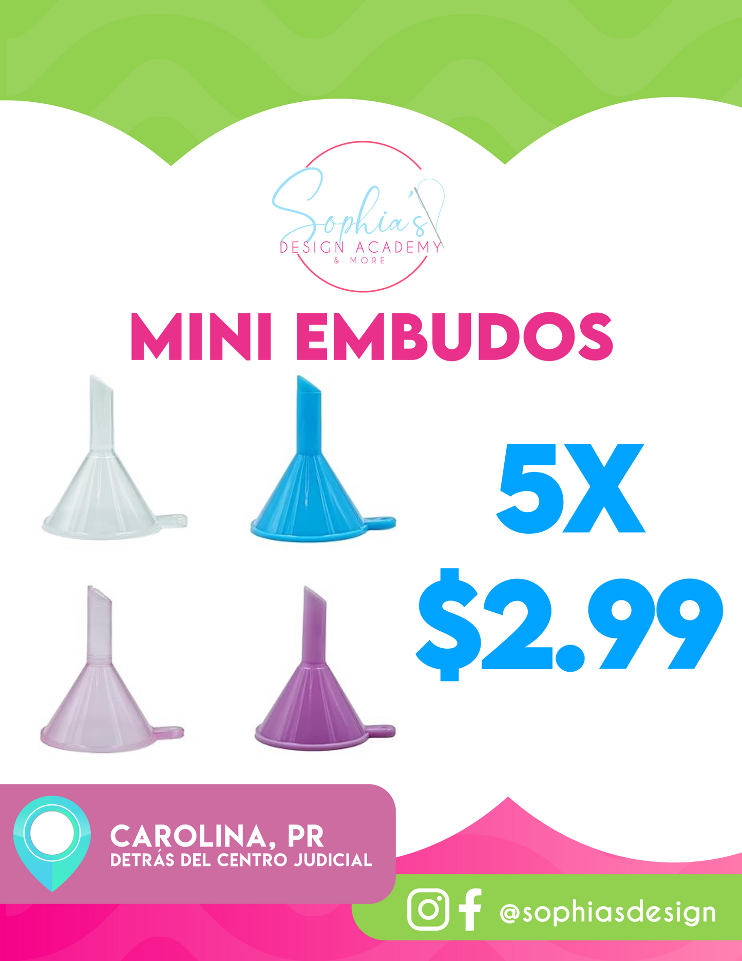 Mini Embudo 5x $2.99