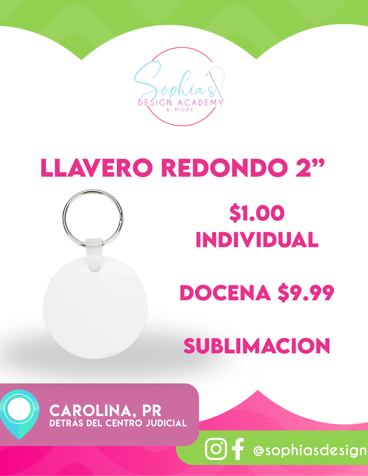 Llavero para Sublimación - Circulo