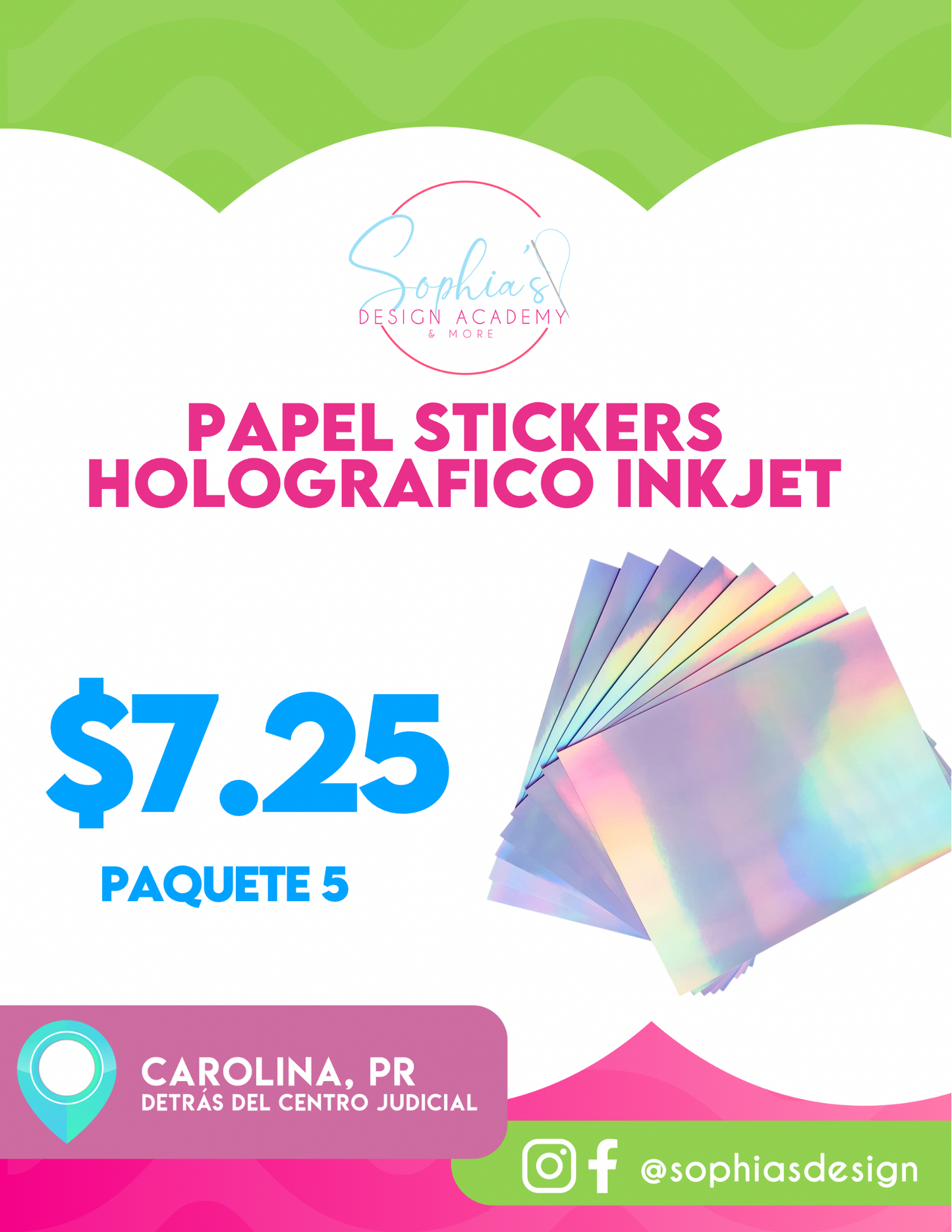 Papel Adhesivo Holografico