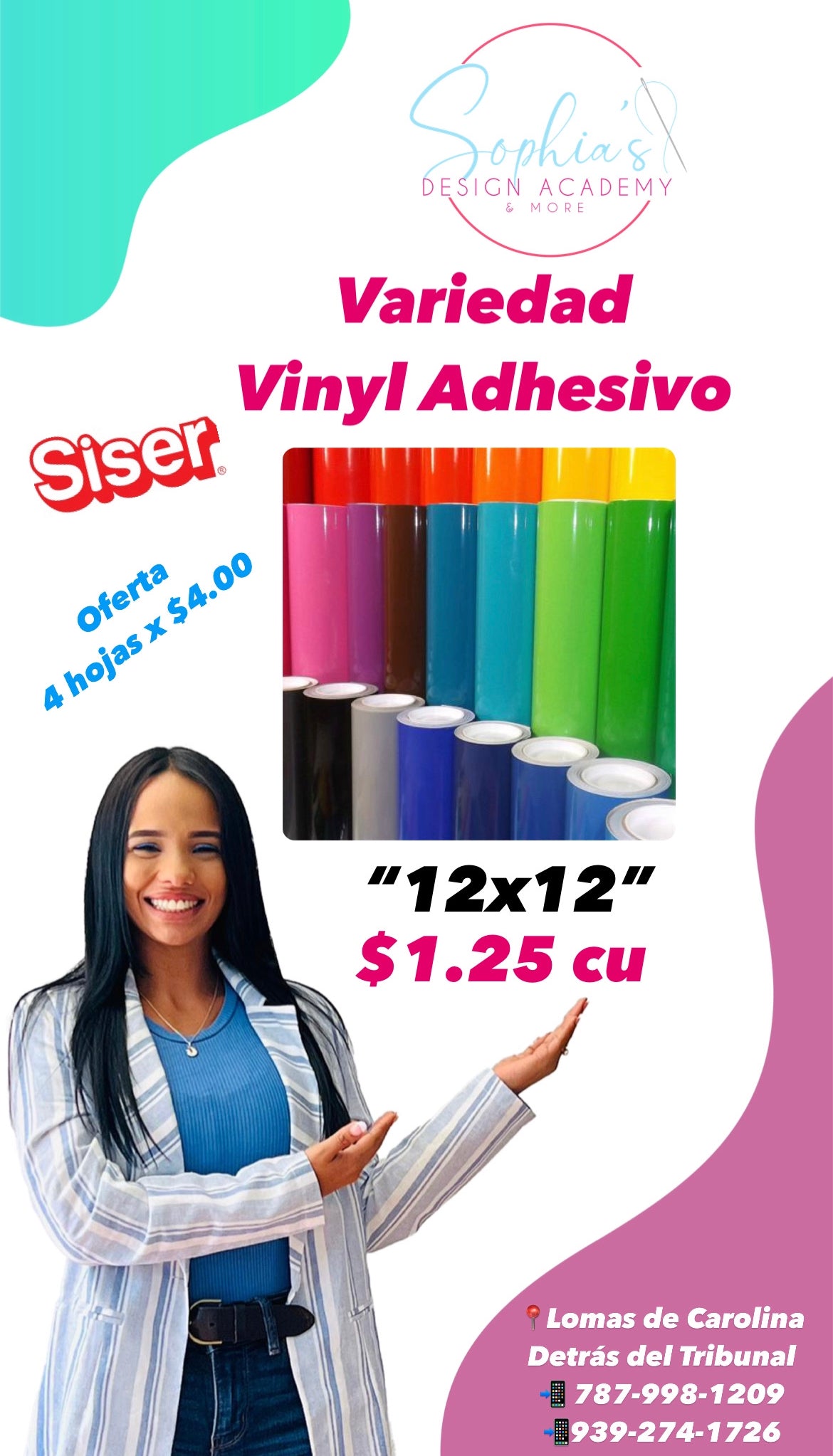 Oferta Vinyl Adhesivo 4 x $4.00.