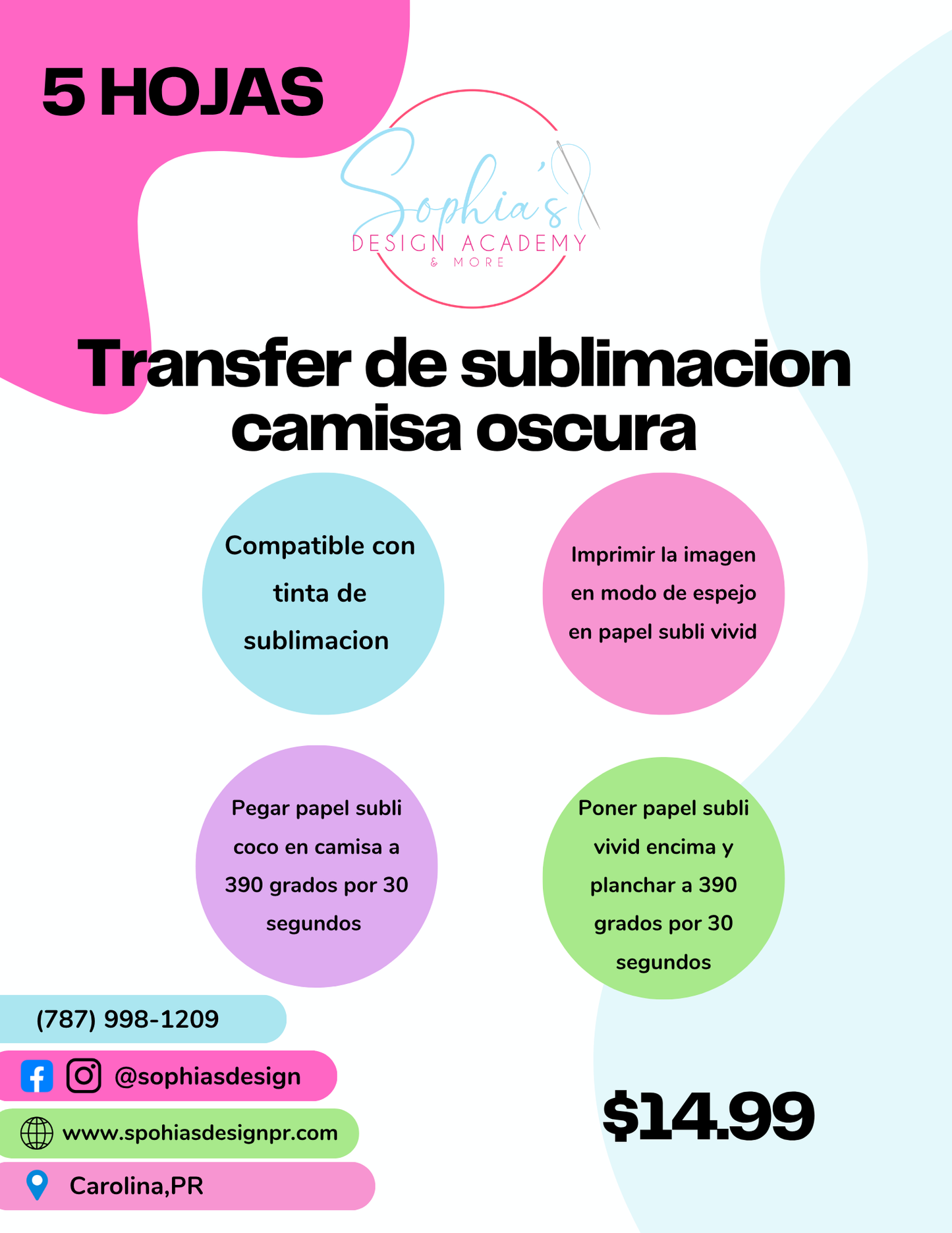 Papel transfer sublimacion dark