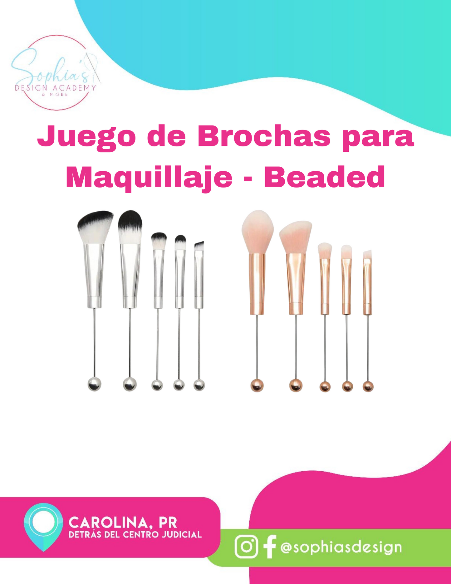 Juego de Brochas para Maquillaje - Beaded