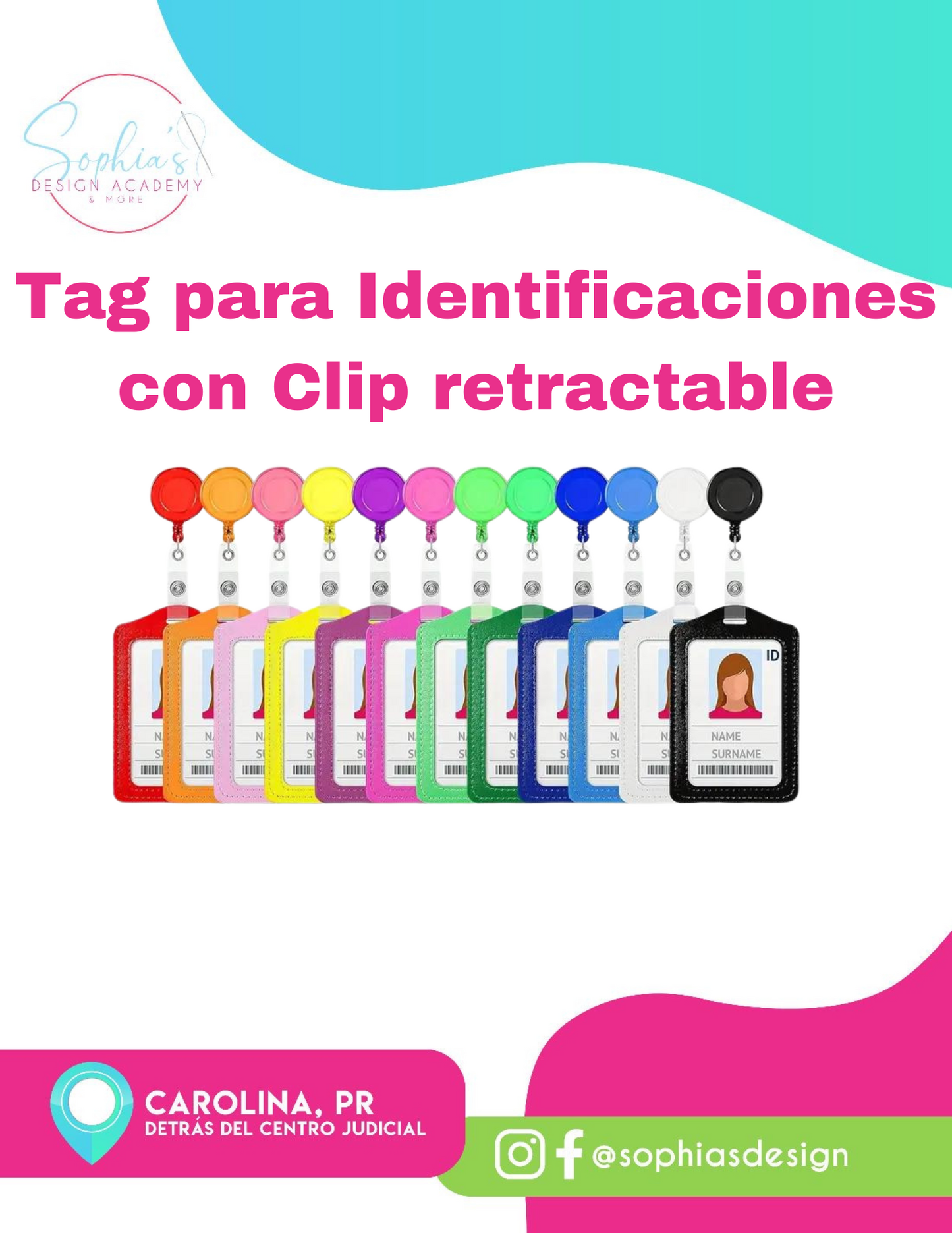Tag para Identificaciones con Clip retractable