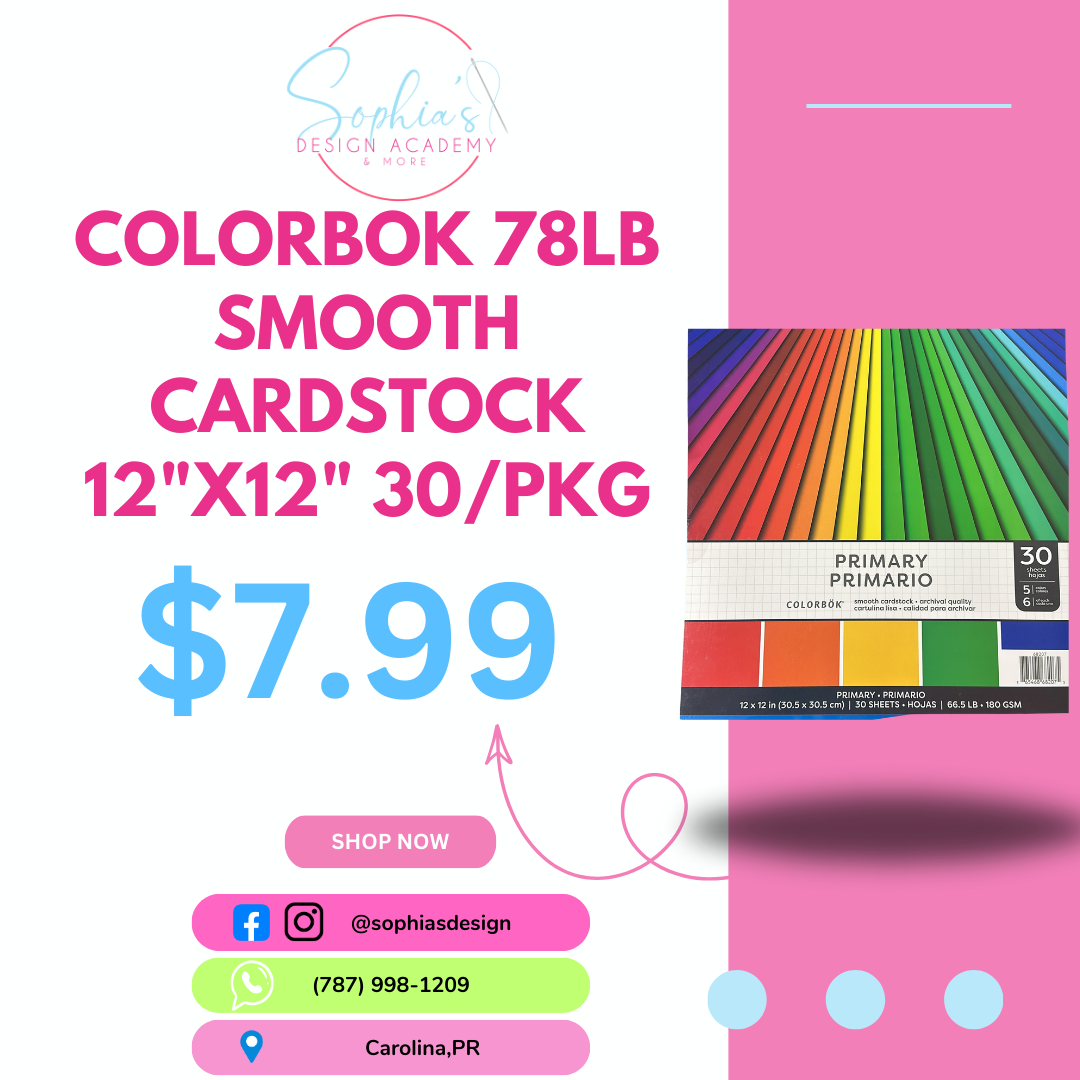 Colorbok 78lb Smooth Cardstock 12"X12" 30/Pkg