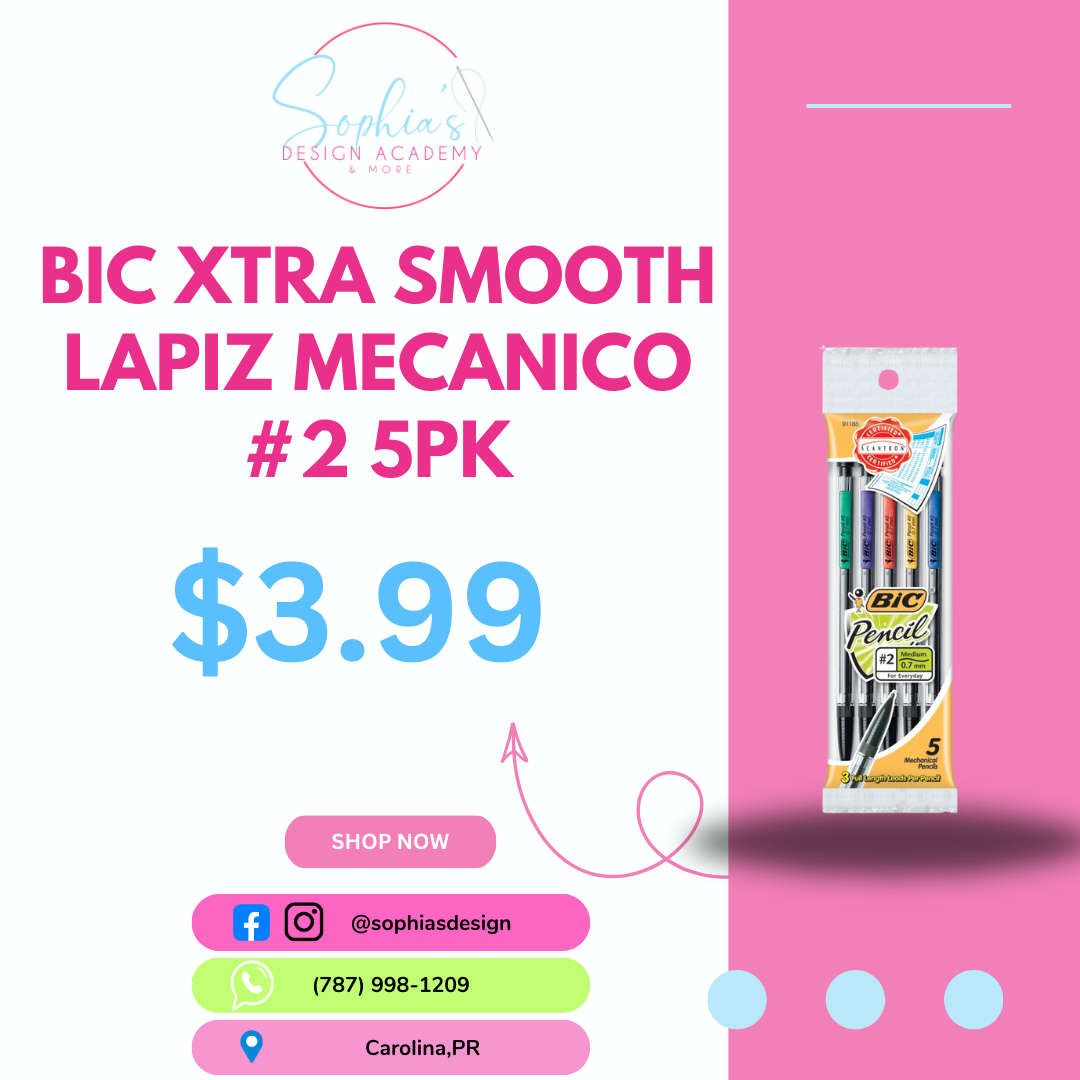 Bic Xtra Smooth Lapiz mecanico #2 5pk