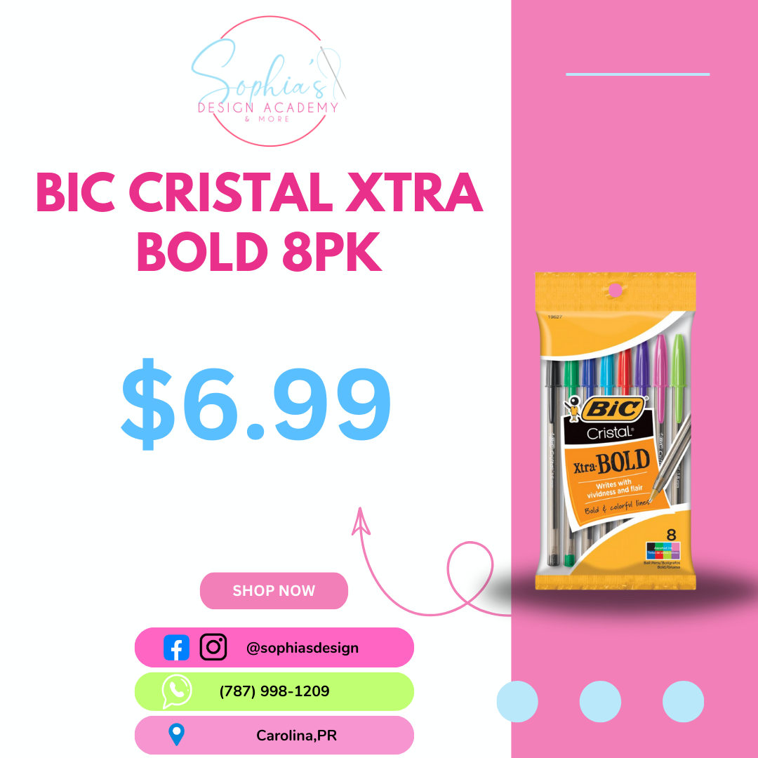 BIC Cristal Xtra Bold 8PK