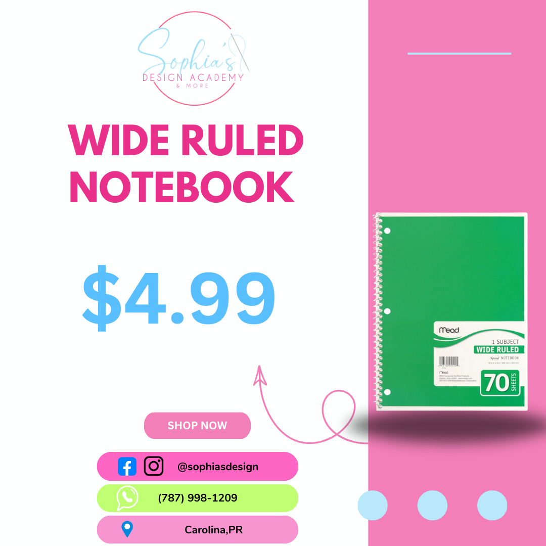 Wide Ruled Notebook