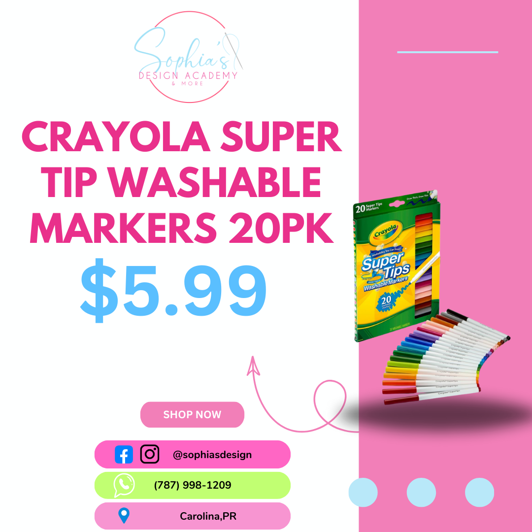Crayola Super Tips Washable Markers 20PK