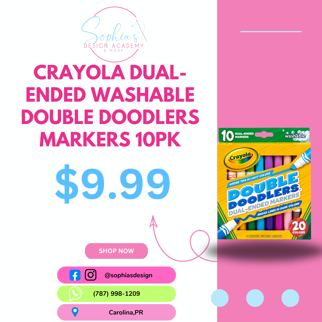 Crayola Dual-Ended Washable Double Doodlers Markers 10Pk