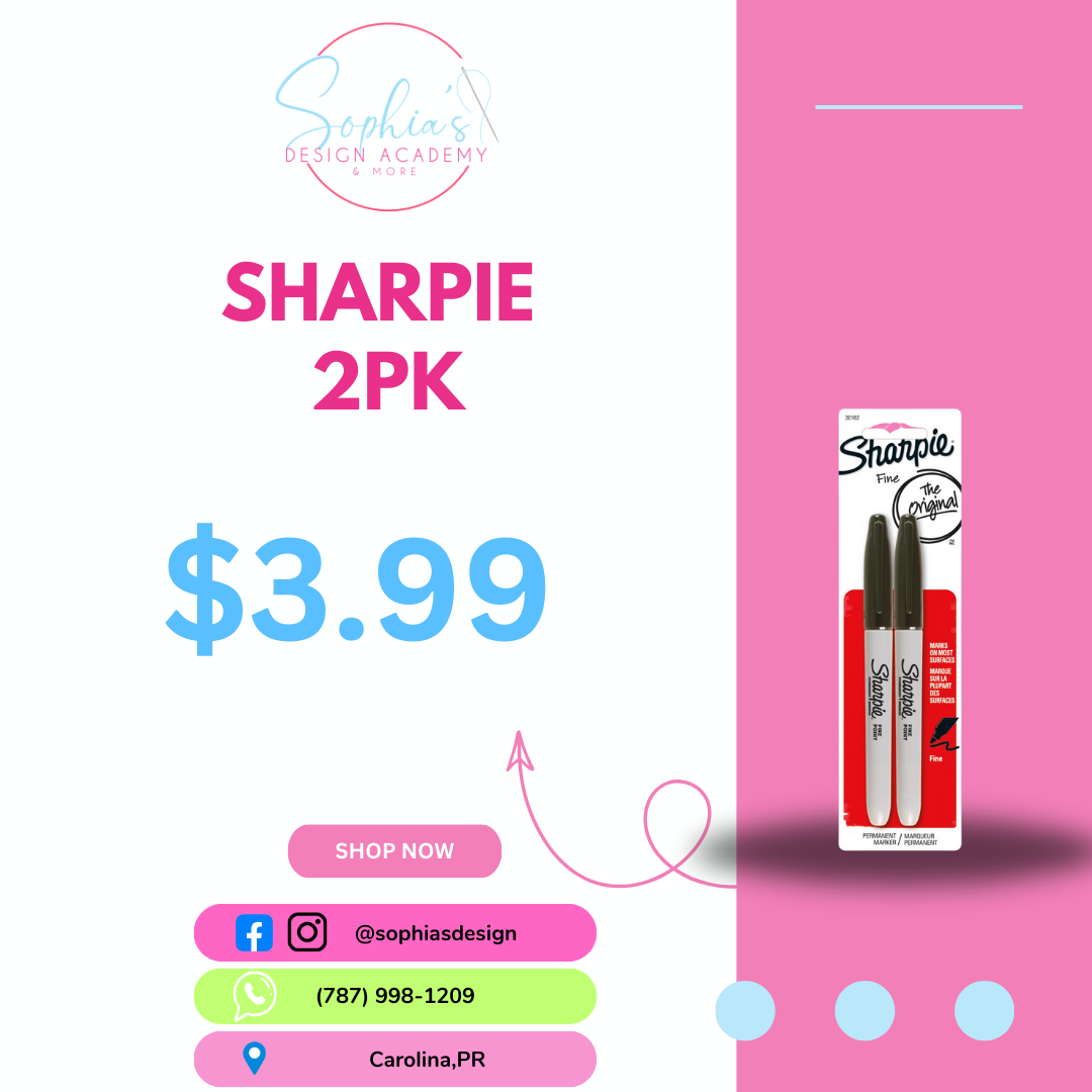 Sharpie Fine Point Permanent Markers 2/Pkg