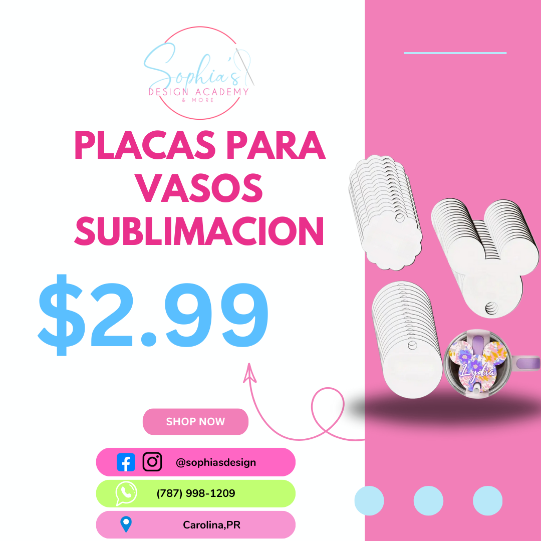Placa decorativa para vasos sublimacion