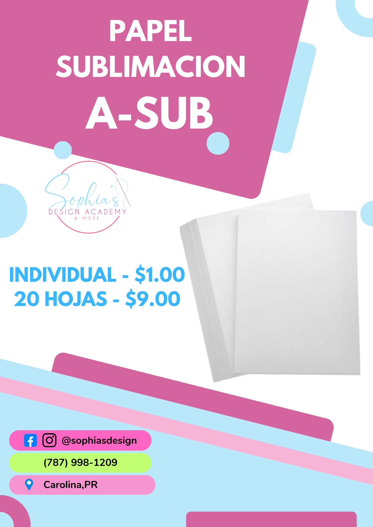 Papel para Sublimar A-SUB