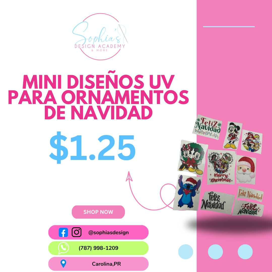 Mini Diseños UV para ornamentos