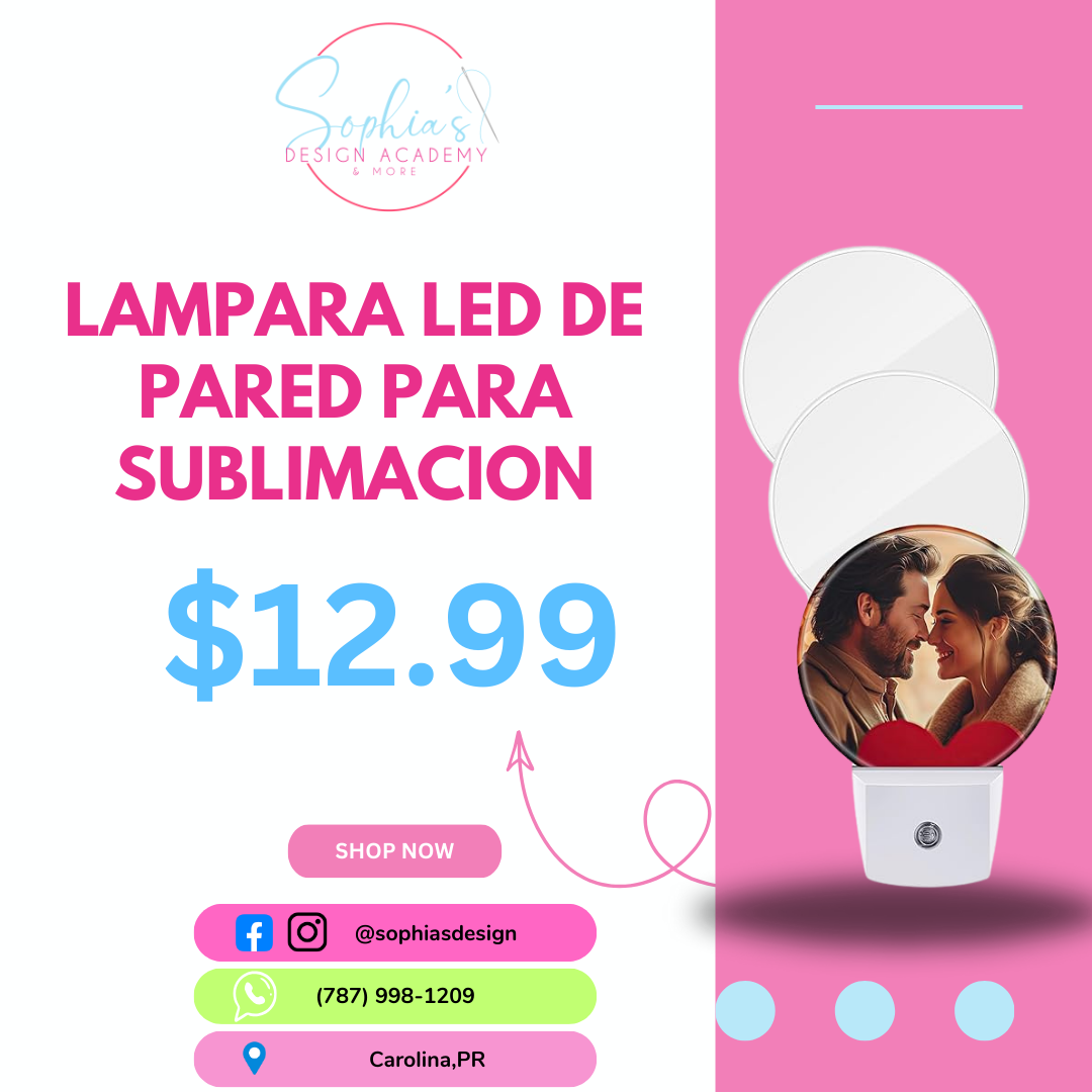 Lampara led de pared sublimacion