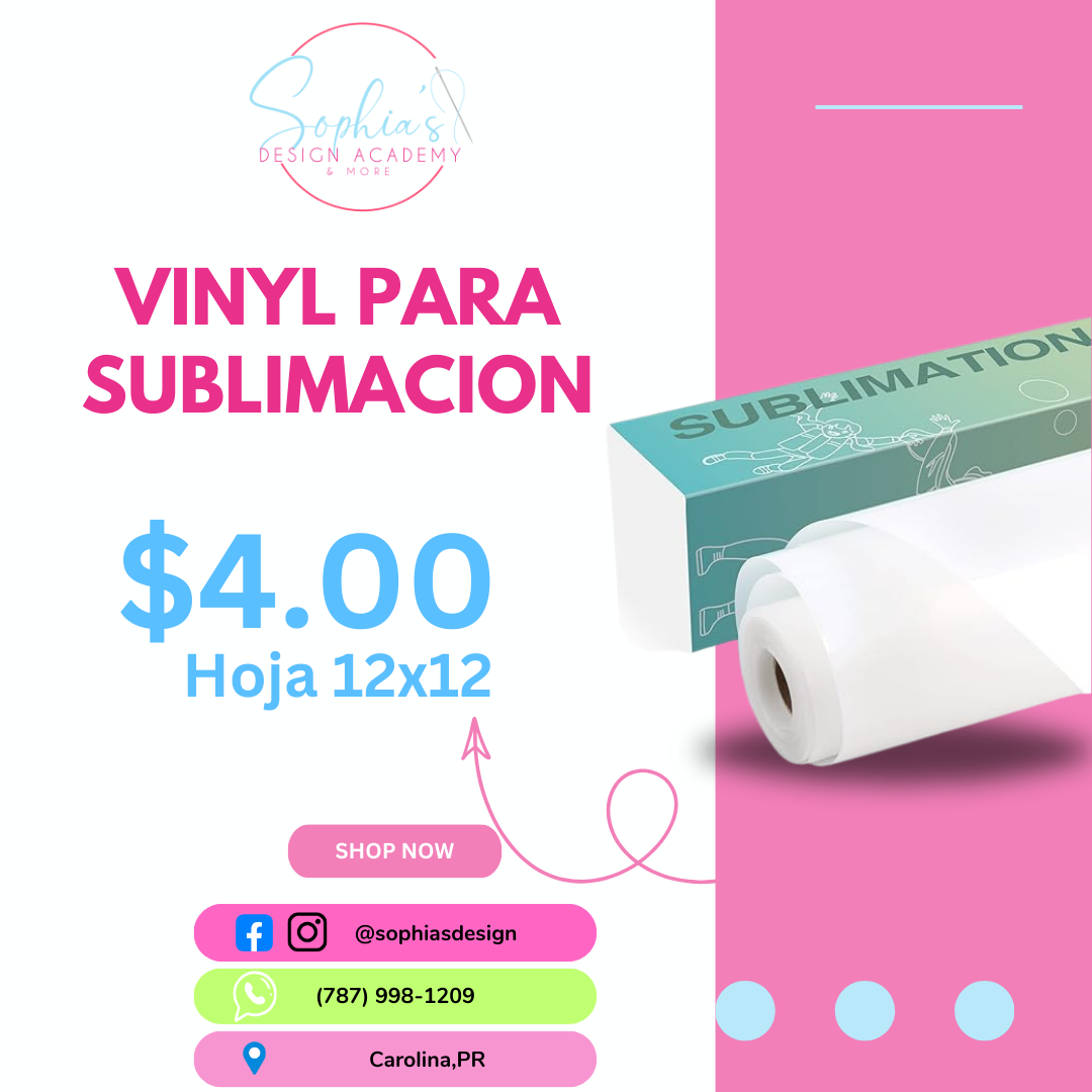 Vinyl para sublimar hoja 12x12