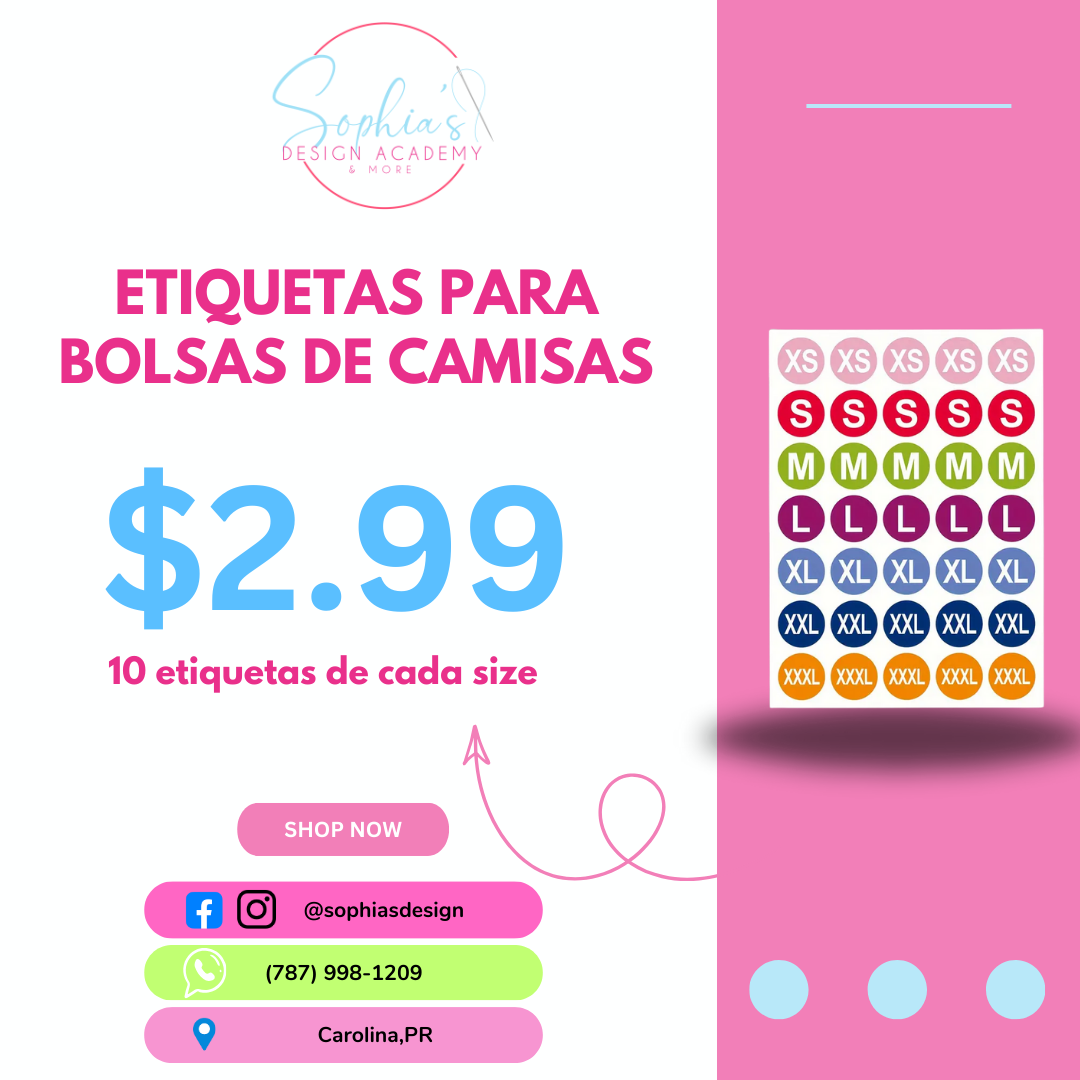 Etiquetas para bolsas de camisas