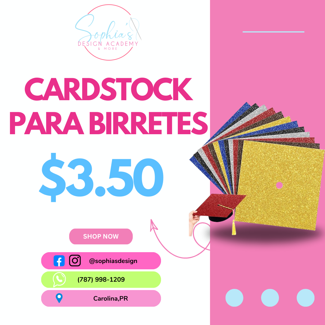 cardstock para birretes