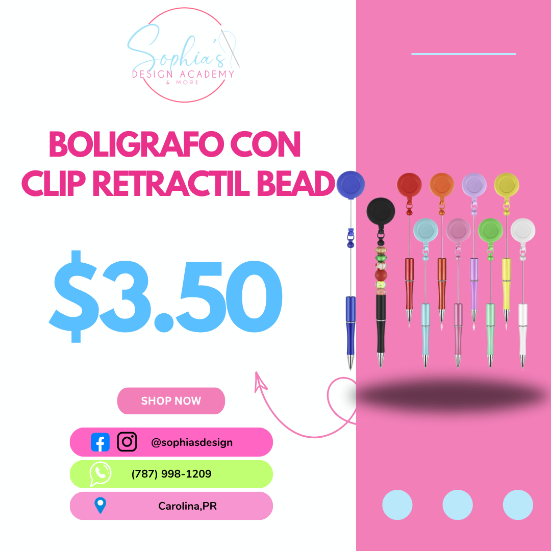 BOLIGRAFO CON CLIP RETRACTIL BEAD