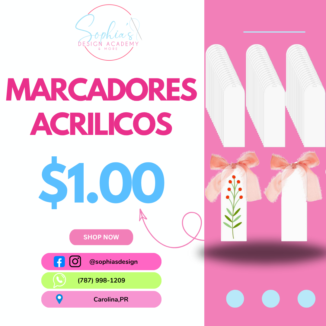 Marcadores Acrílicos Transparentes