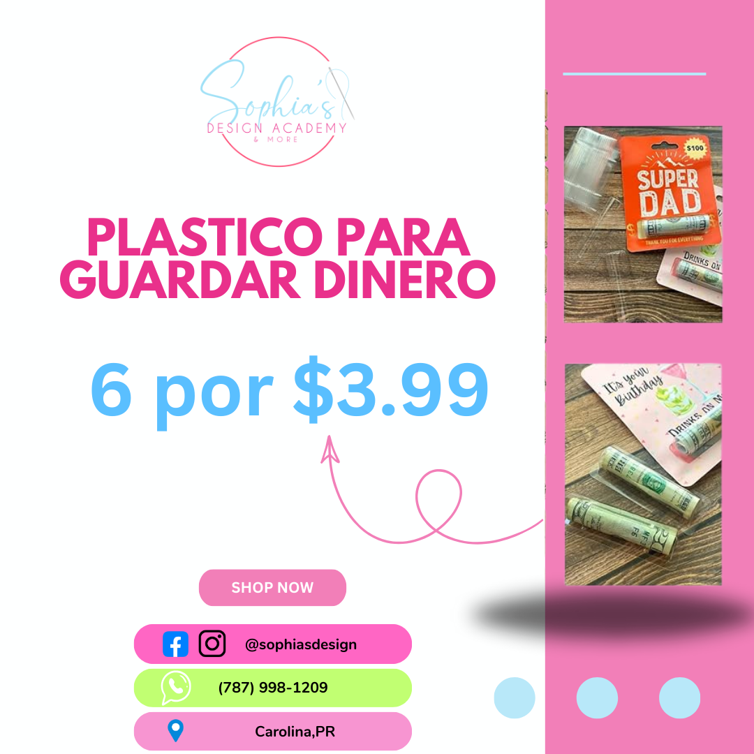 plastico para guardar dinero