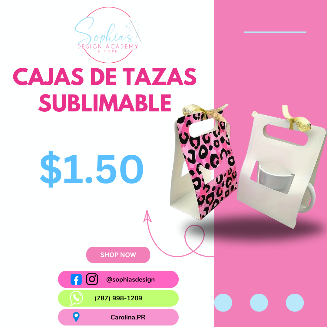 Caja para tazas sublimable