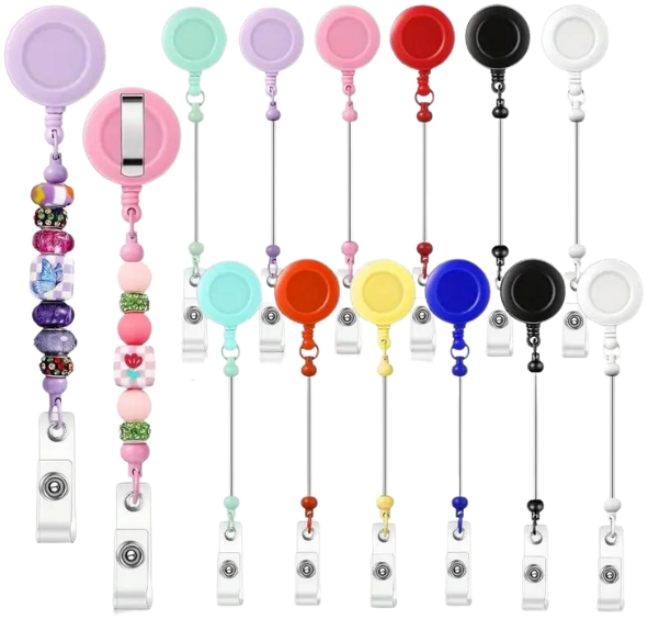 Clip Retractable de Tarjetas para Personalizar (Beaded)