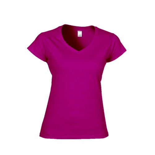 T-Shirt Microfibra - Augusta Cuello V - Dama Color Oscuro
