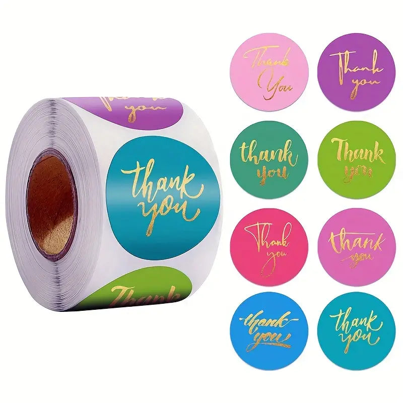 Thank You Stickers - 500 Piezas
