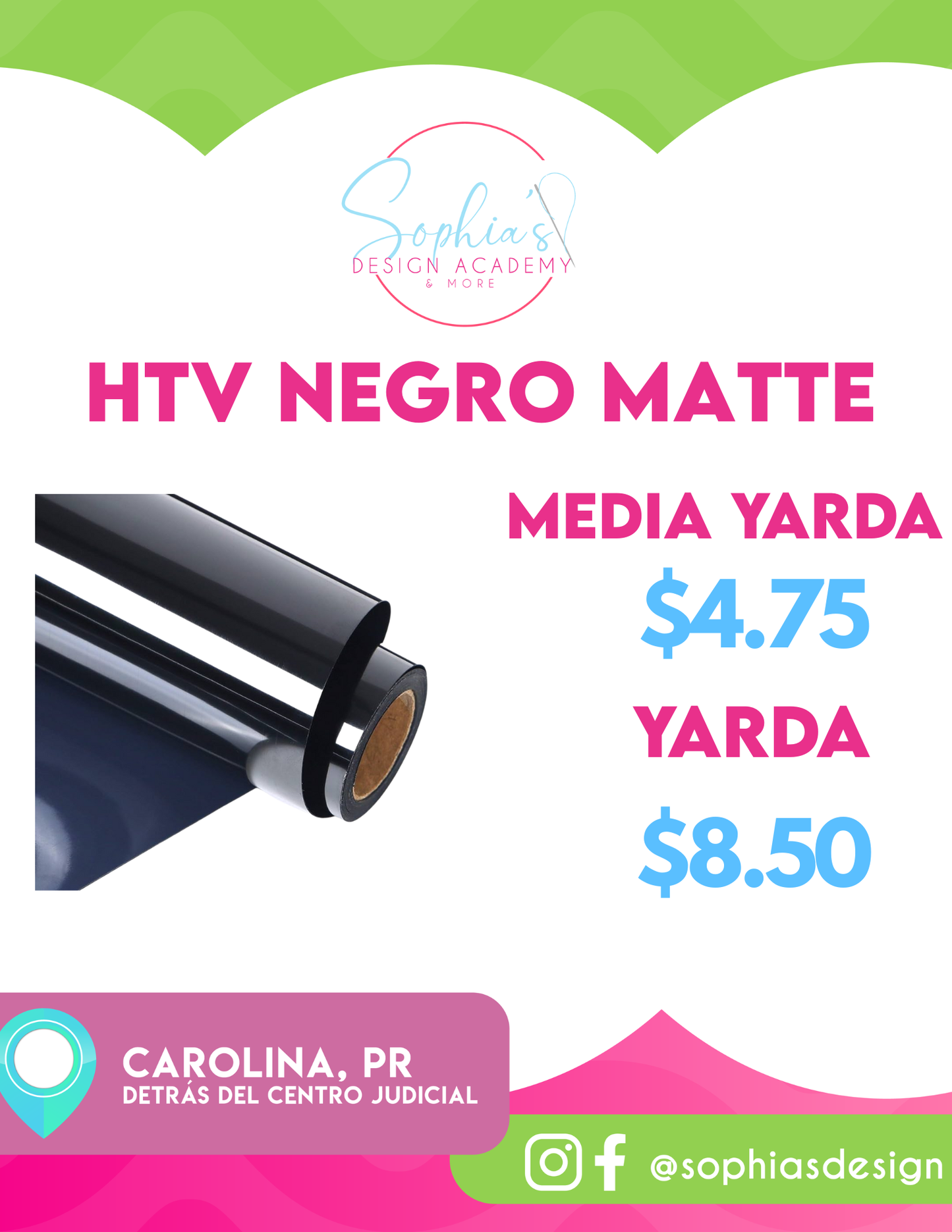 HTV/Iron-On - Negro Matte