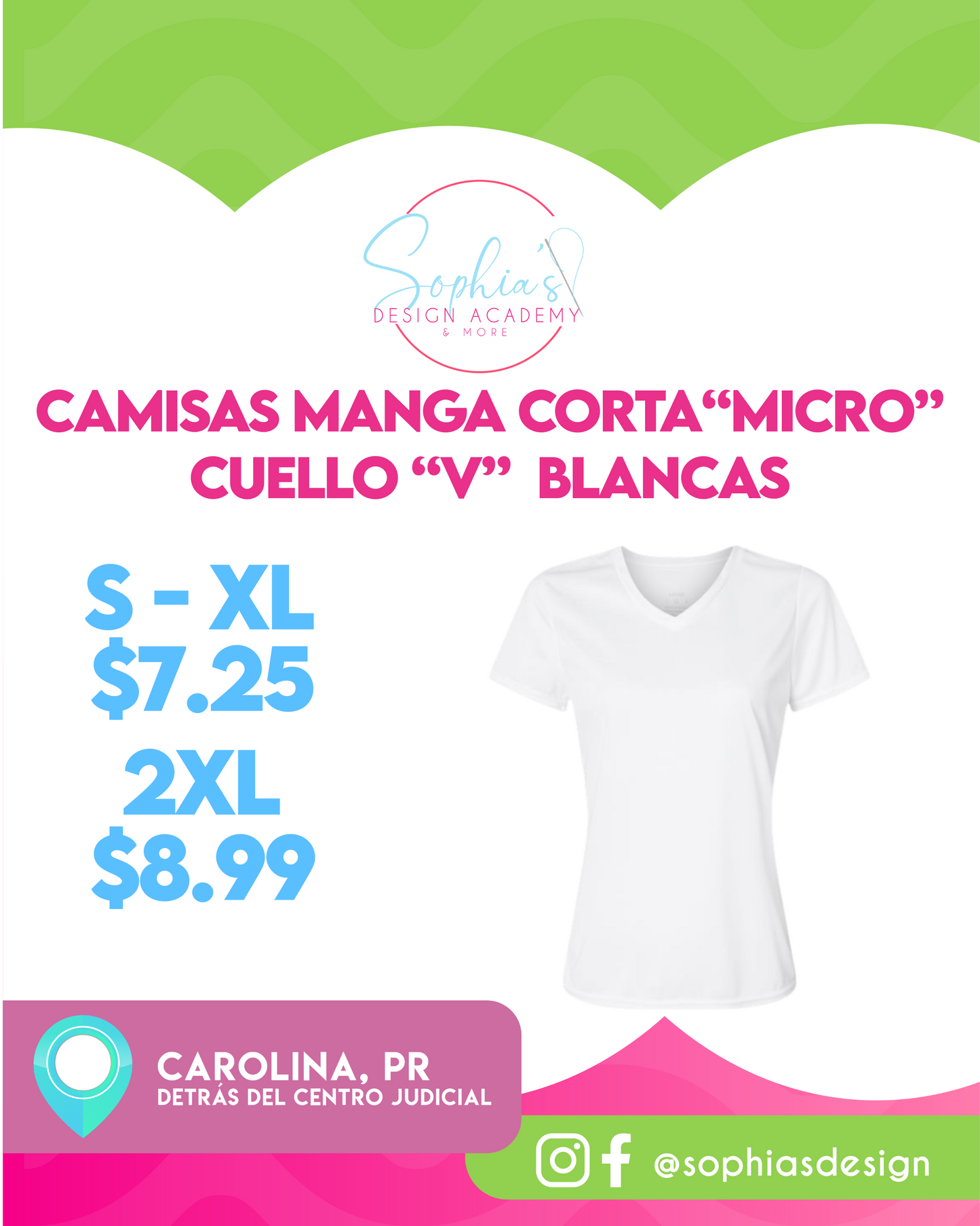 Microfibra - Manga Corta - V-Neck Dama (Camisa) - Blanca - Individual