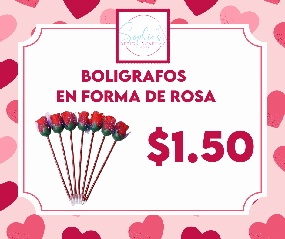 Boligrafo en forma de rosa San Valentin