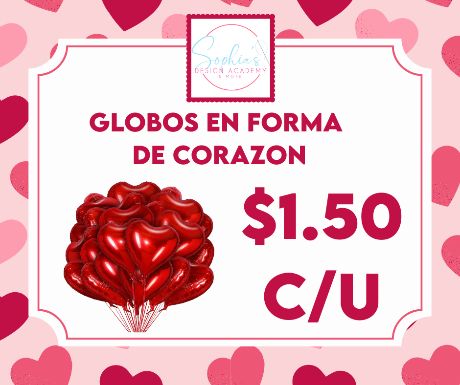Globos en forma de corazon