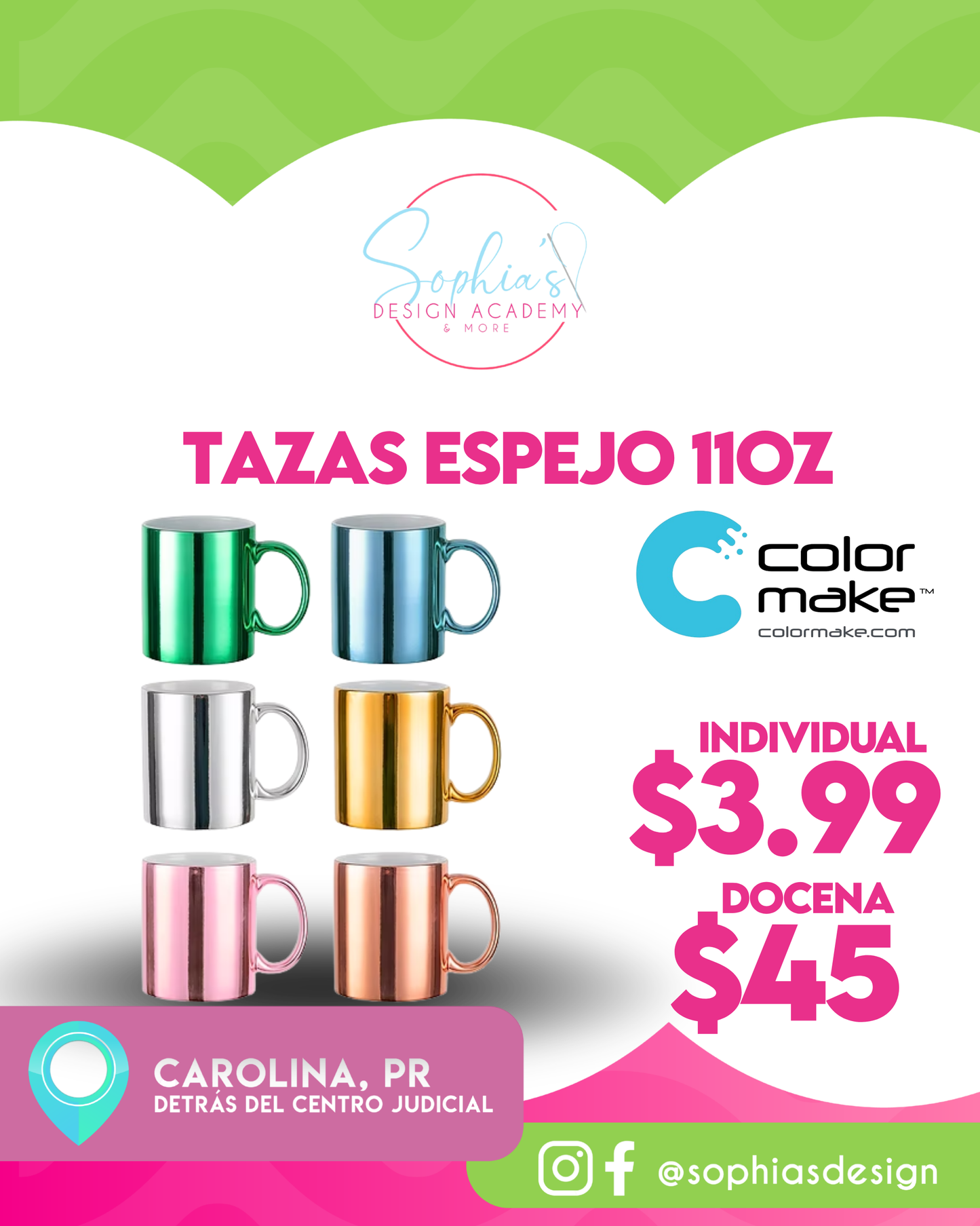 Tazas color make ESPEJO