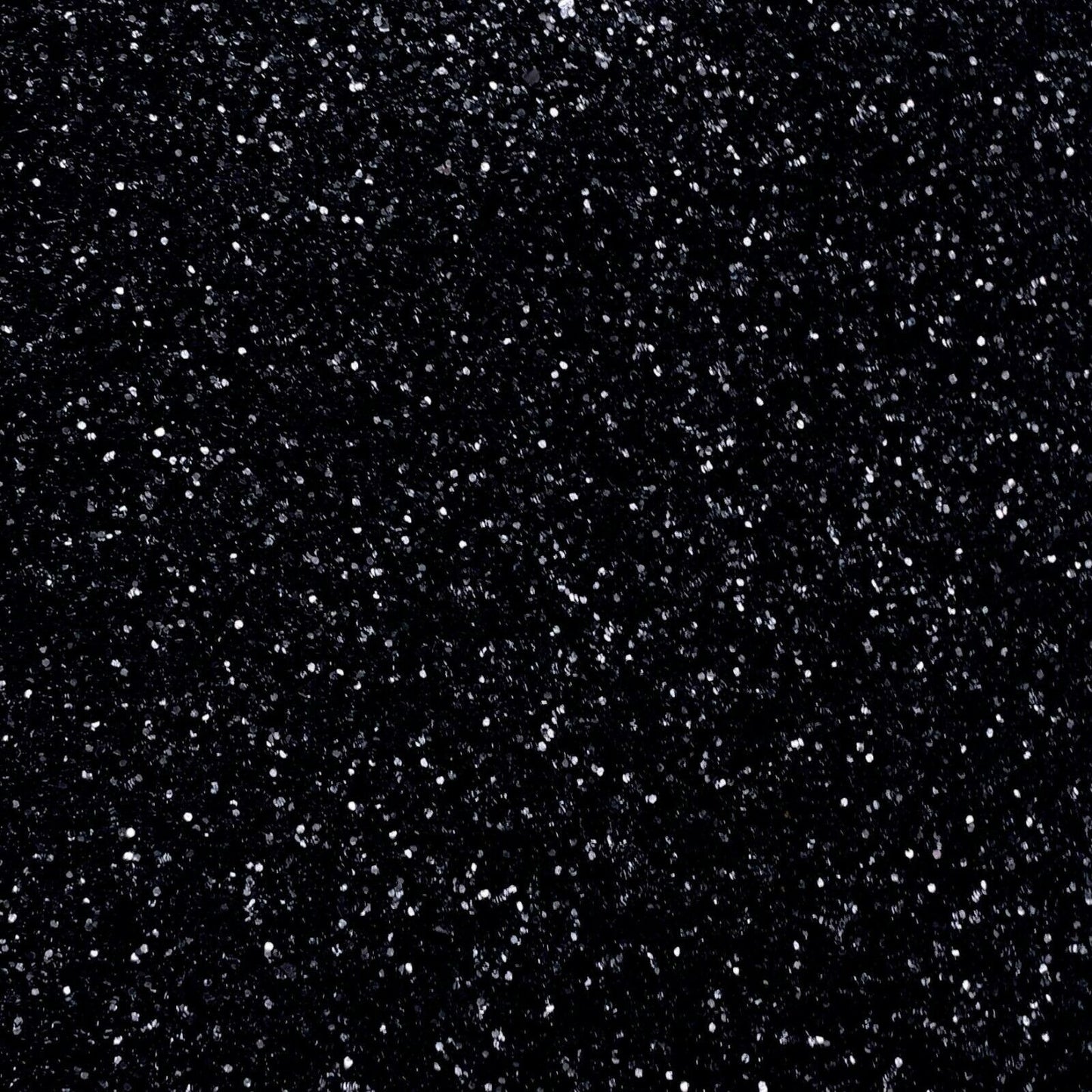 HTV/Iron-On - Glitter Black - Media Yarda (12x18") "NEGRO CON PLATA".