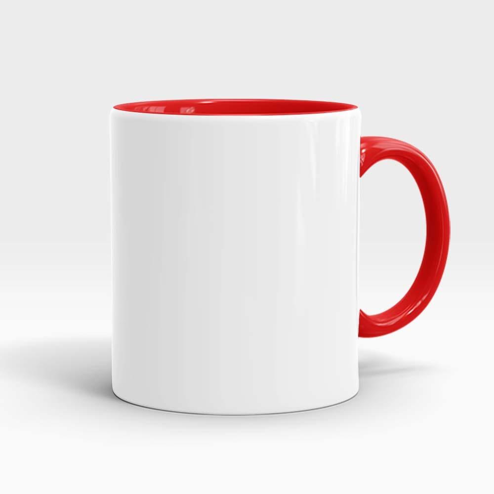 11 oz Colored Rim and Handle Mug.