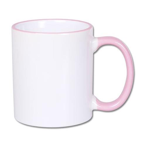 11 oz Colored Rim and Handle Mug.