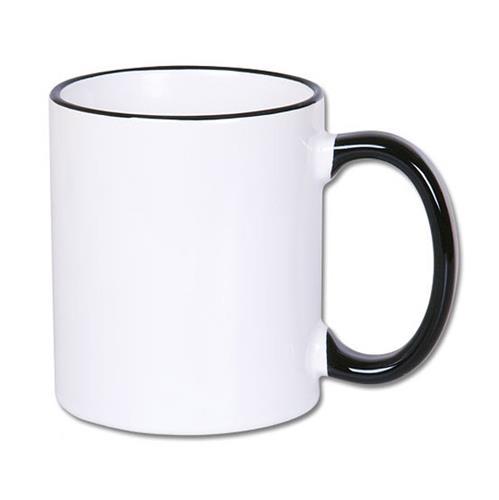 11 oz Colored Rim and Handle Mug.
