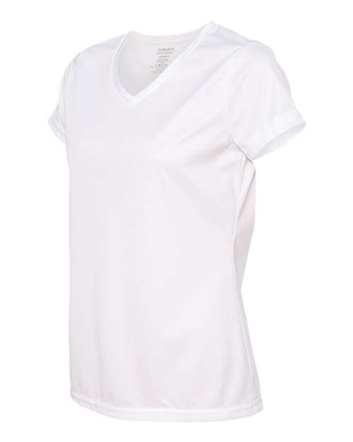 Microfibra - Manga Corta - V-Neck Dama (Camisa) - Blanca - Individual