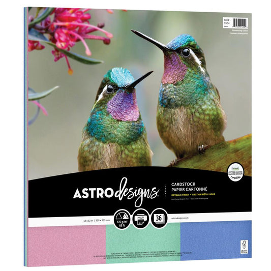 Astrodesigns METALLIC cardstock 12x12 36pkg